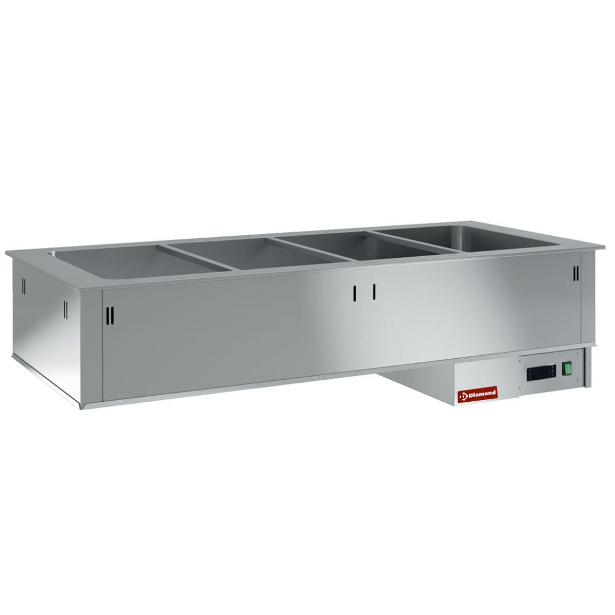 Element bain-marie vask "tør" 4x GN 1/1