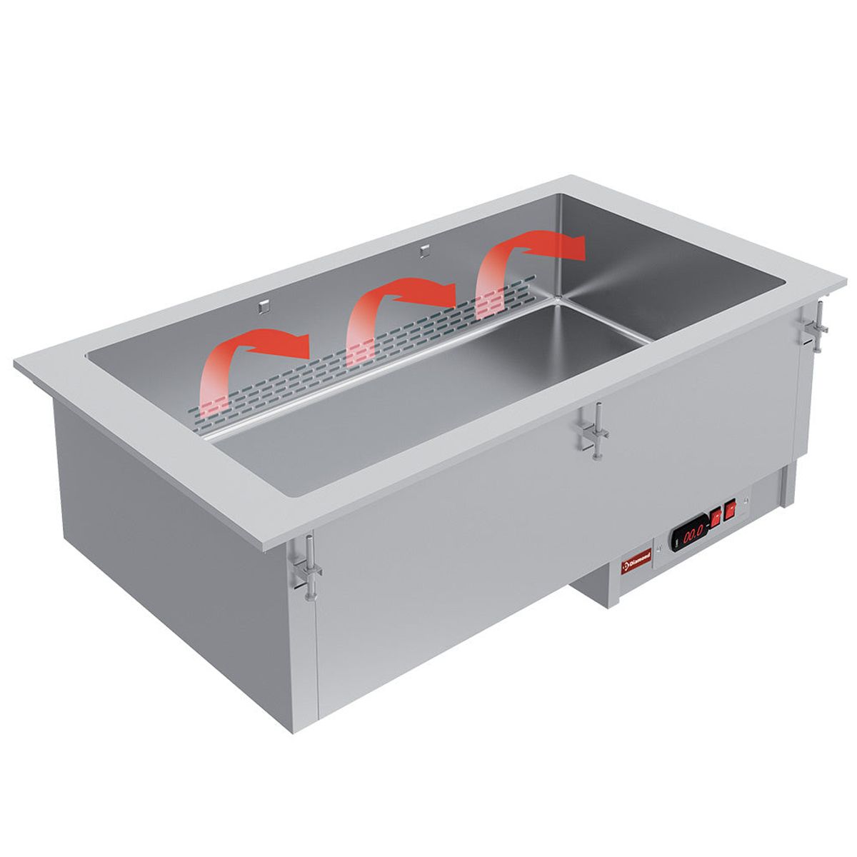 Element bain-marie 5x GN 1/1 - tørret op - ventileret