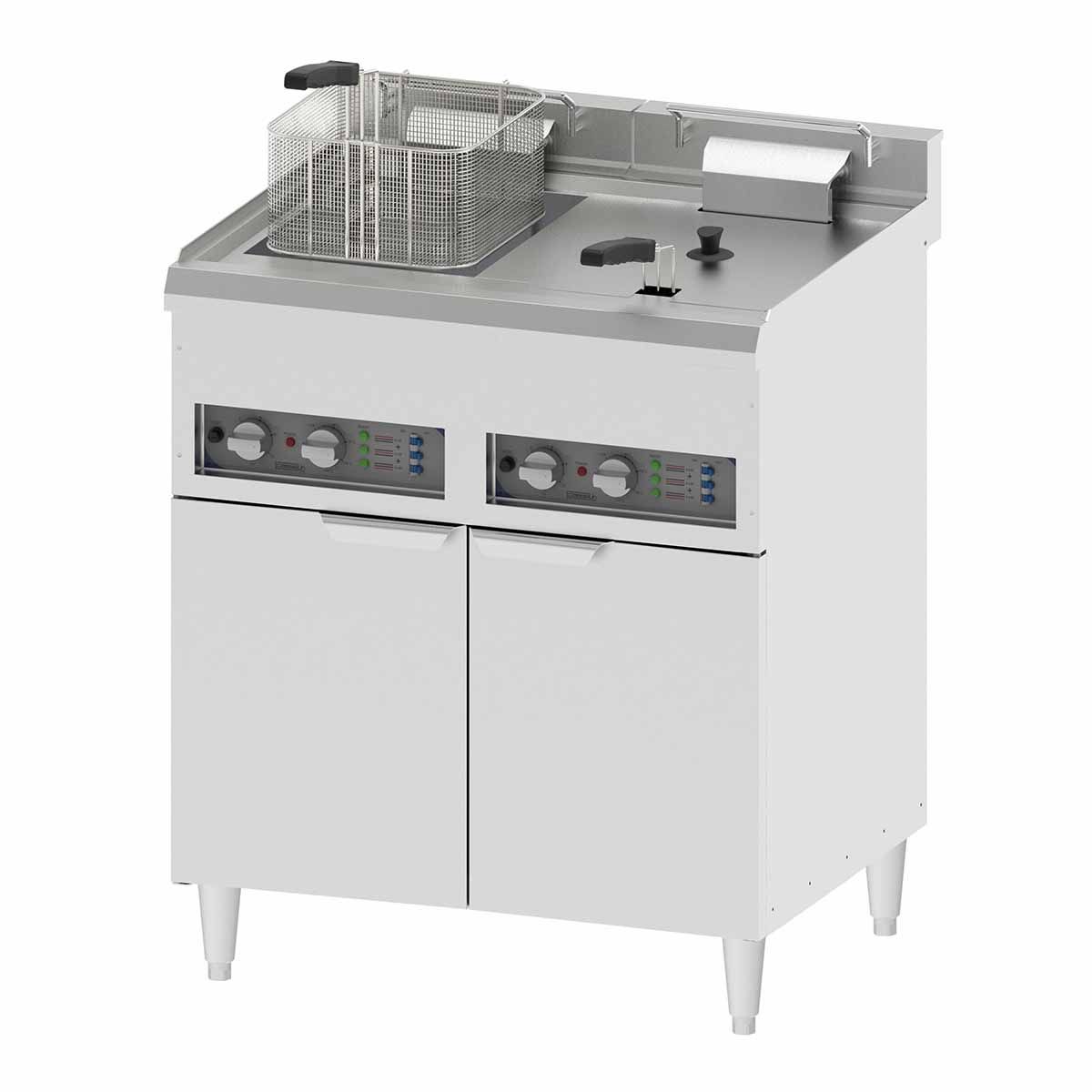 Friture Pro - 2x16 liter - 2x12 kW - Med underskab