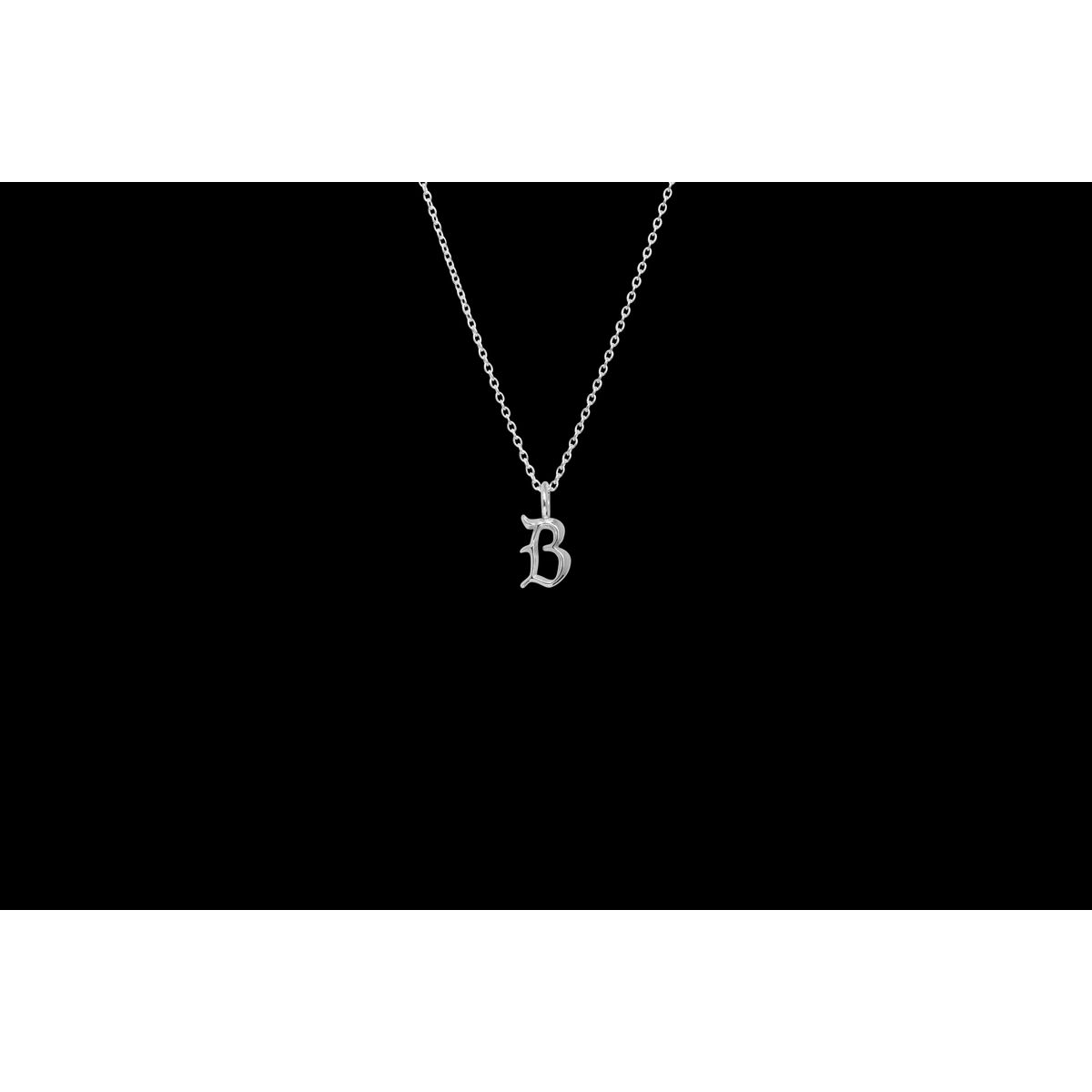 IX B Letter Charm Silver