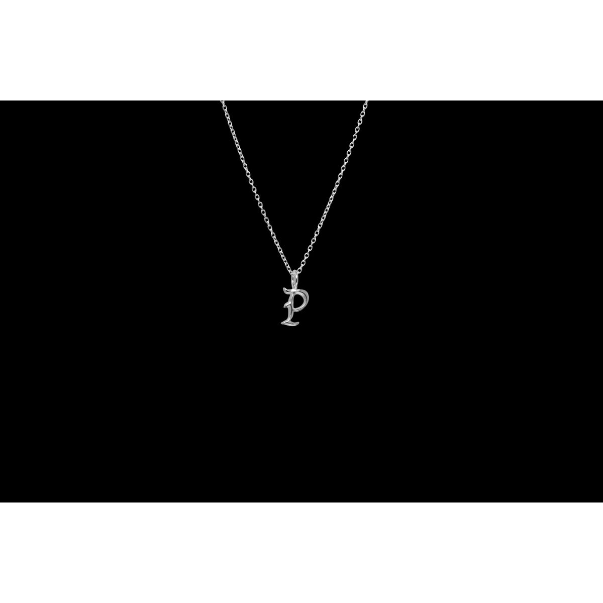 IX P Letter Charm Silver