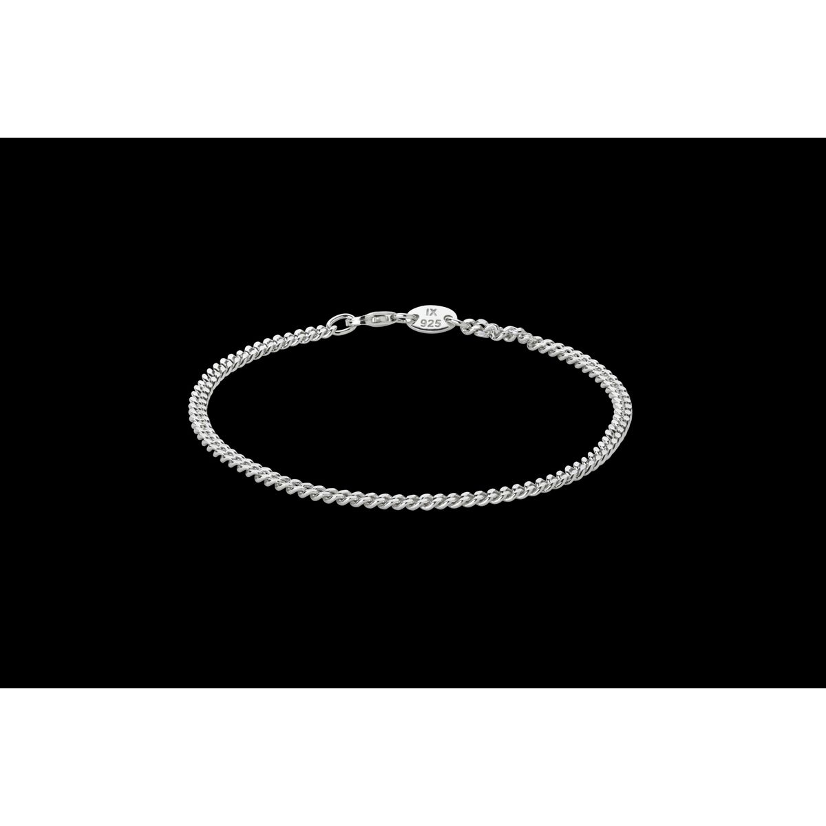 IX Curb Medi Bracelet Silver