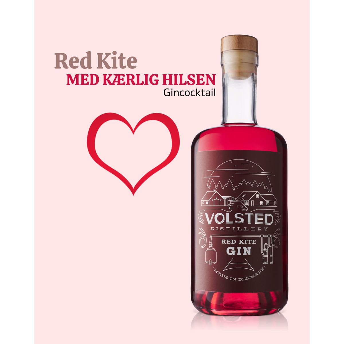 Red Kite gin - MED KÆRLIG HILSEN sæt