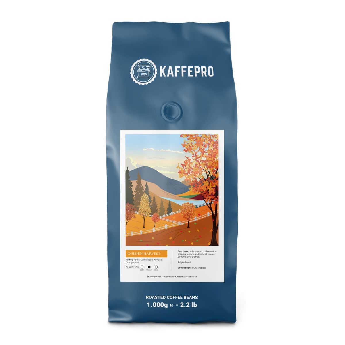 Kaffepro Golden Harvest - 1kg Kaffebønner - 1kg