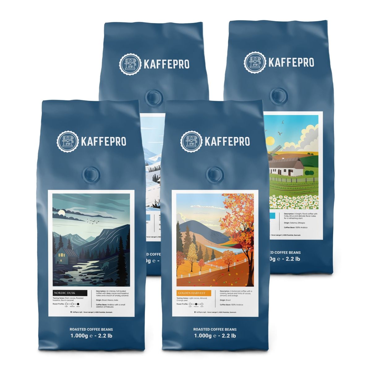 Kaffepro Signature Smagspakke - 4x1kg - 4 x 1kg