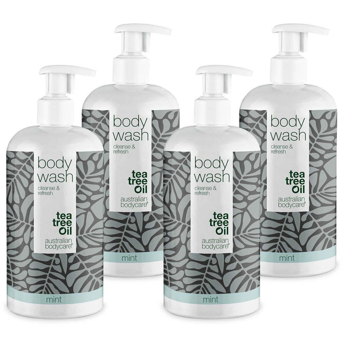 4 for 3 Tea Tree Body Wash 500 ml Mint - pakketilbud â Pakketilbud med 4 Body Wash (500 ml): Tea Tree Oil Mint