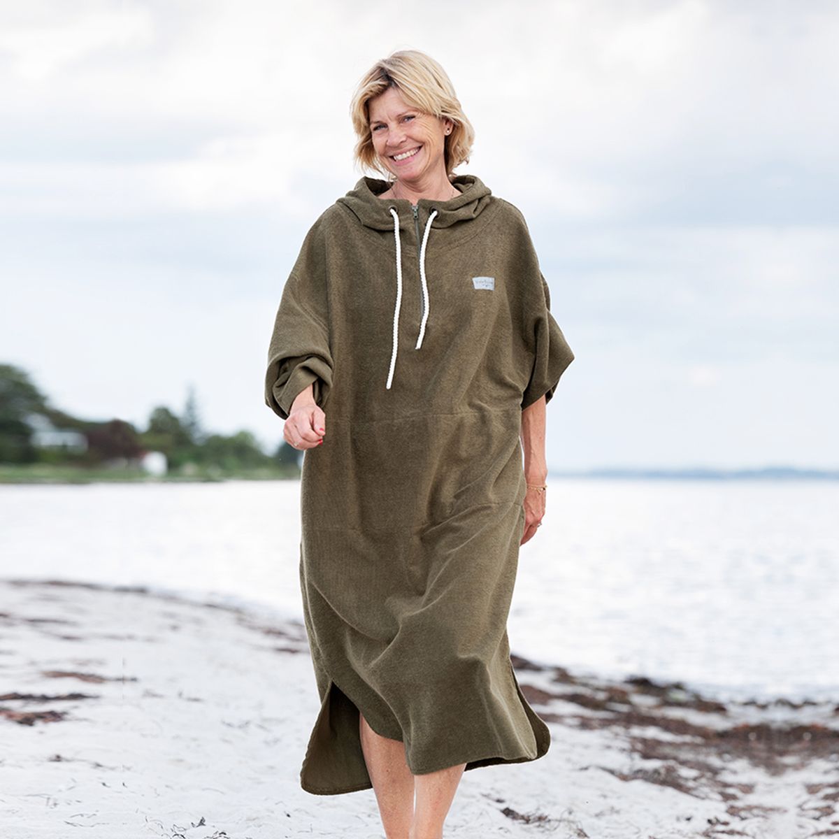 Badeponcho Skagen til voksne - Grøn - Small/Medium/Large - 38/40/42