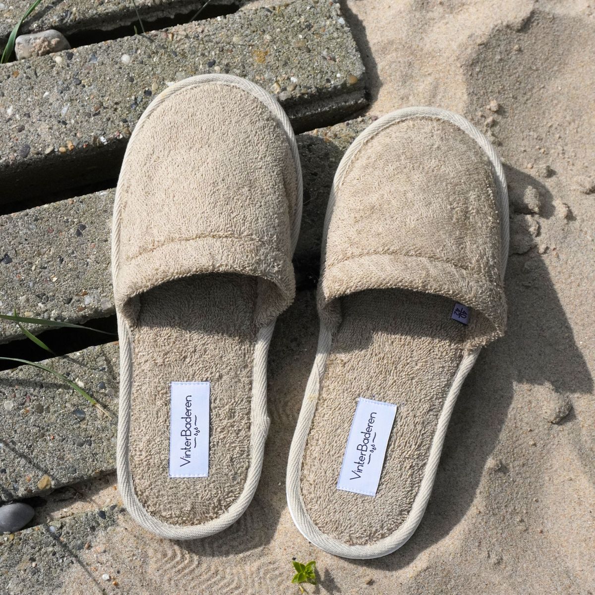 Slippers - Sandfarvet - 40-42