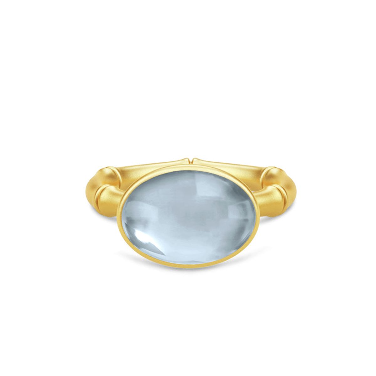 Bamboo Wisdom Ring Blue Spinel