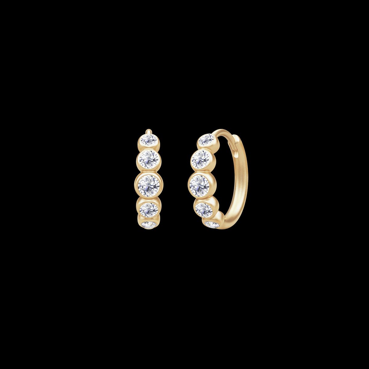 Lumen Medium Hoops Top Wesselton Diamond