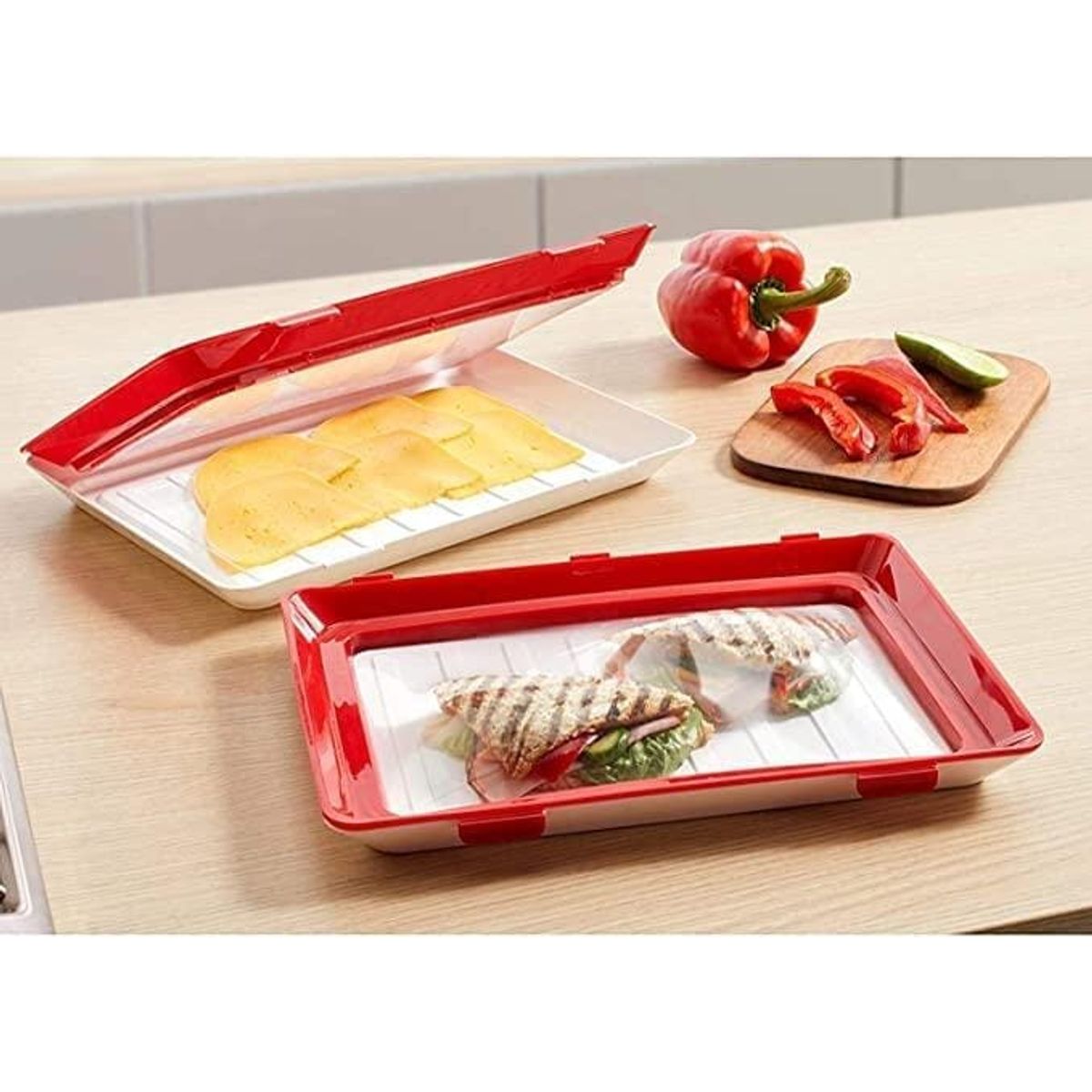 CLEVER TRAY - Smart bakke med genanvendelig folie. Mikroovn & Frostsikker