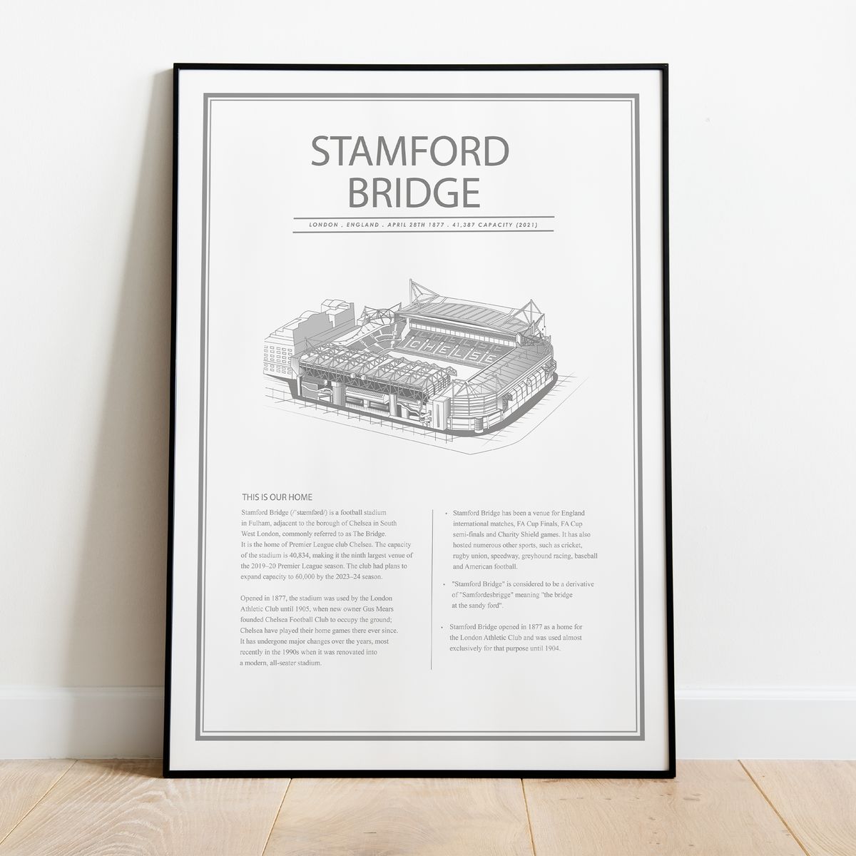 Stamford Bridge Chelsea stadion plakat