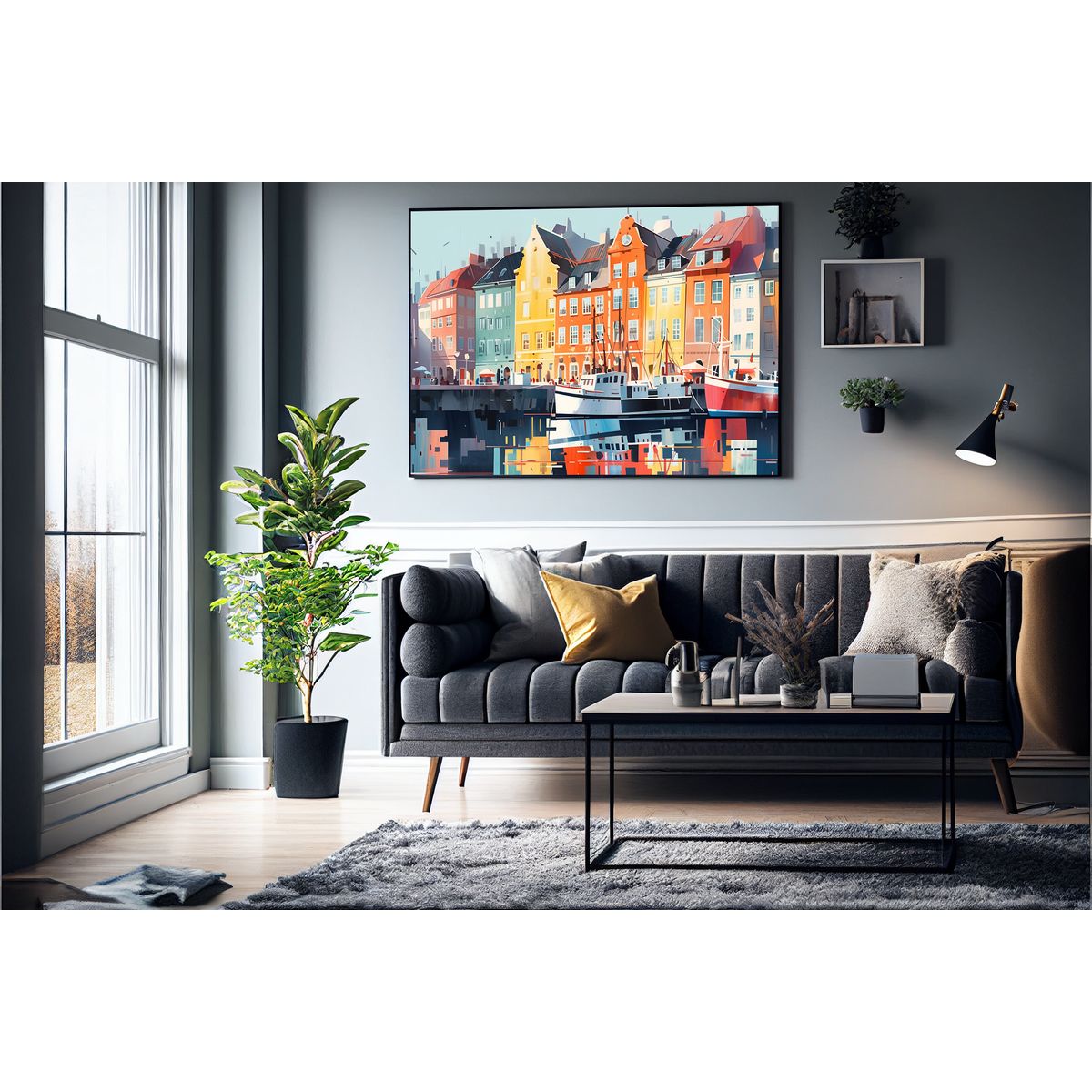 Nyhavn 12 plakat (50 x 70 cm ) - m/ramme