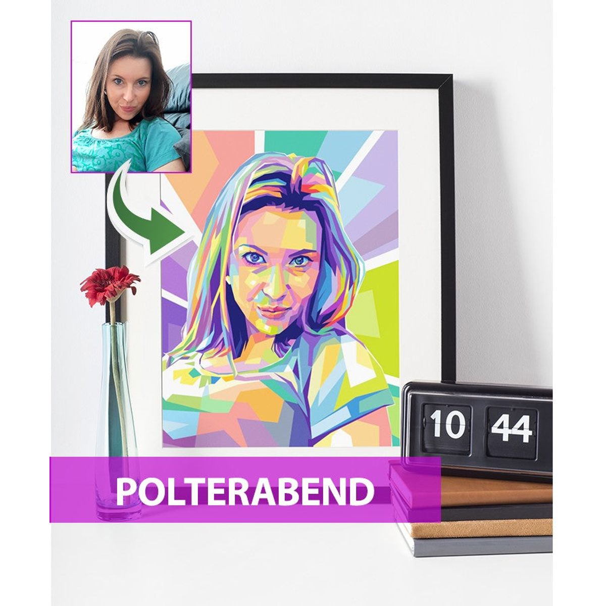 Polterabend - pop art tegning efter dine fotos