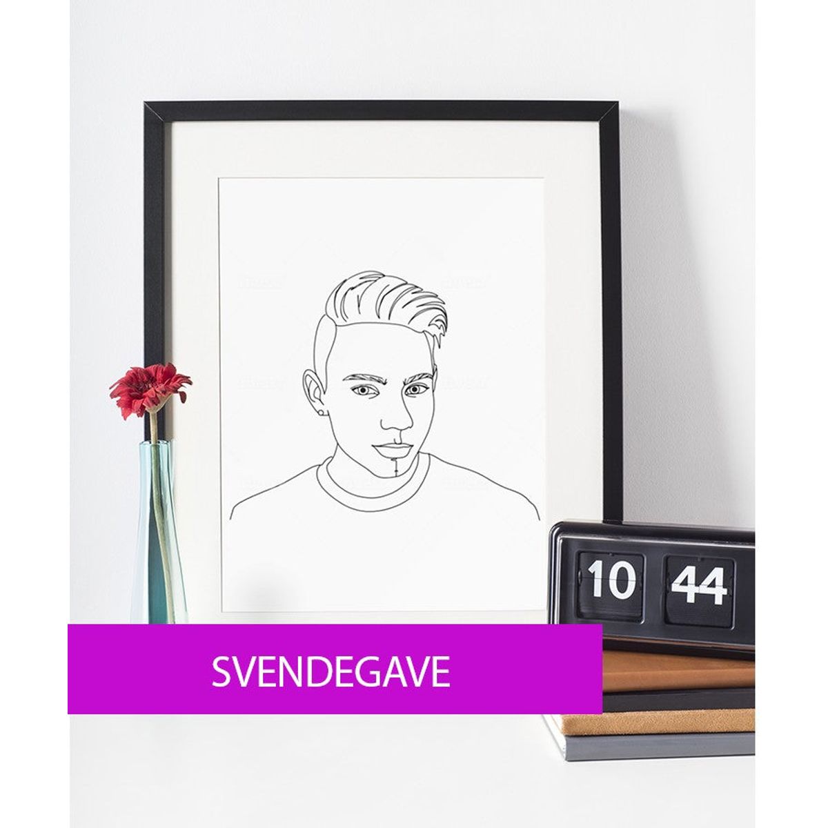 Svendegilde - line art tegning efter dine fotos