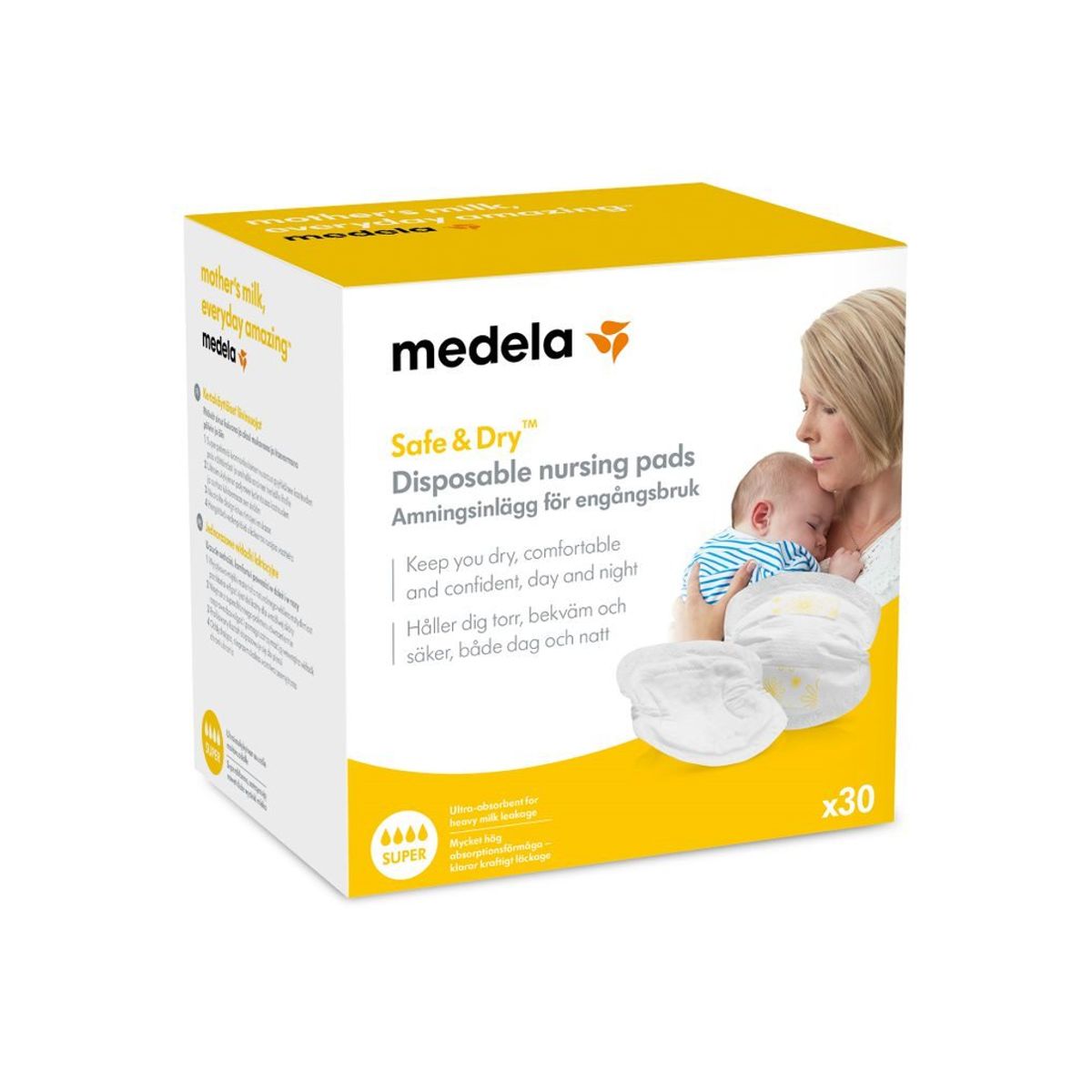 Medela Safe & Dry engangs ammeindlæg, 30 stk. - Medela - Breastfeeding - Buump