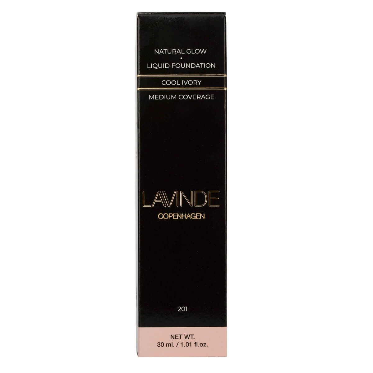 Lavinde Copenhagen NATURAL GLOW Liquid Foundation Cool Ivory (201) 30ml - Lavinde Copenhagen - Cosmetics - Buump