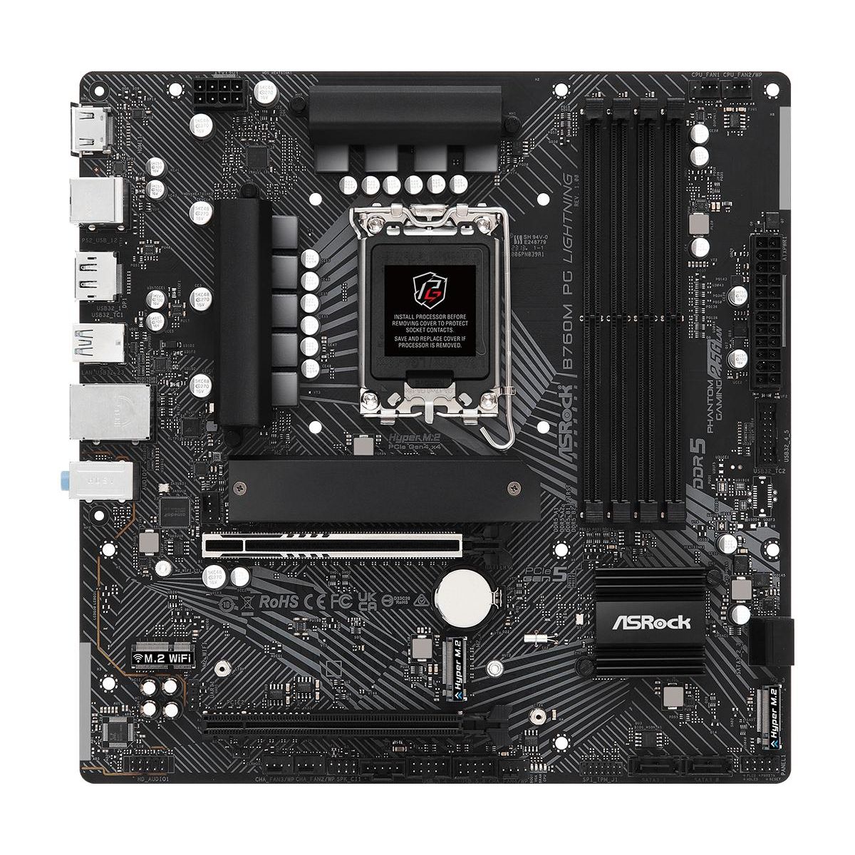 ASRock B760M PG LIGHTNING Micro-ATX LGA1700 Intel B760 - Bundkort