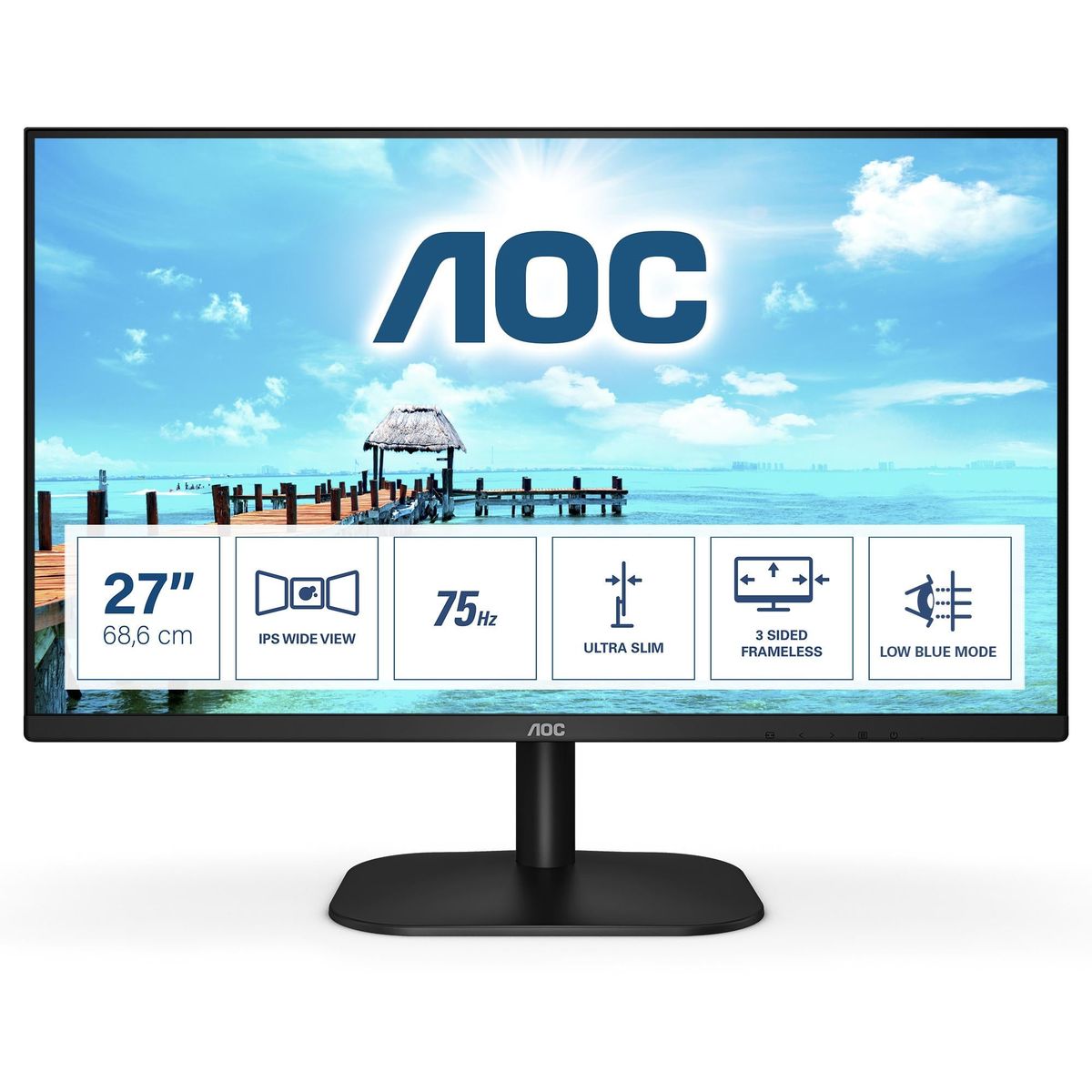 AOC 27B2H 27 1920 x 1080 (Full HD) VGA (HD-15) HDMI 75Hz