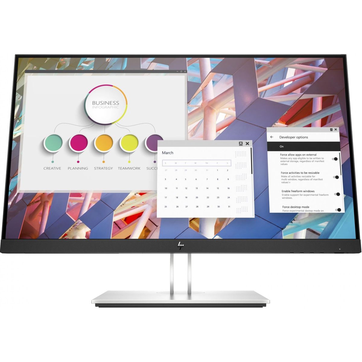 HP E24 G4 23.8 1920 x 1080 VGA (HD-15) HDMI DisplayPort 60Hz Pivot Skærm (Uden Stander)