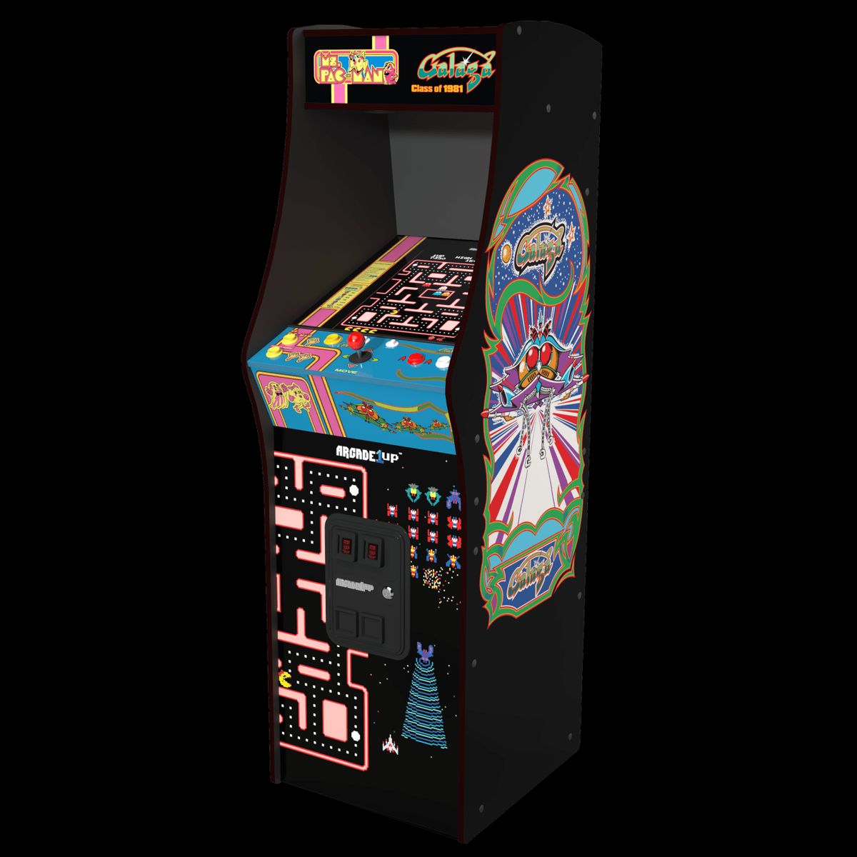 ARCADE 1 UP MS. PAC-MAN VS GALAGA CLASS OF 81 DELUXE ARCADE MACHINE