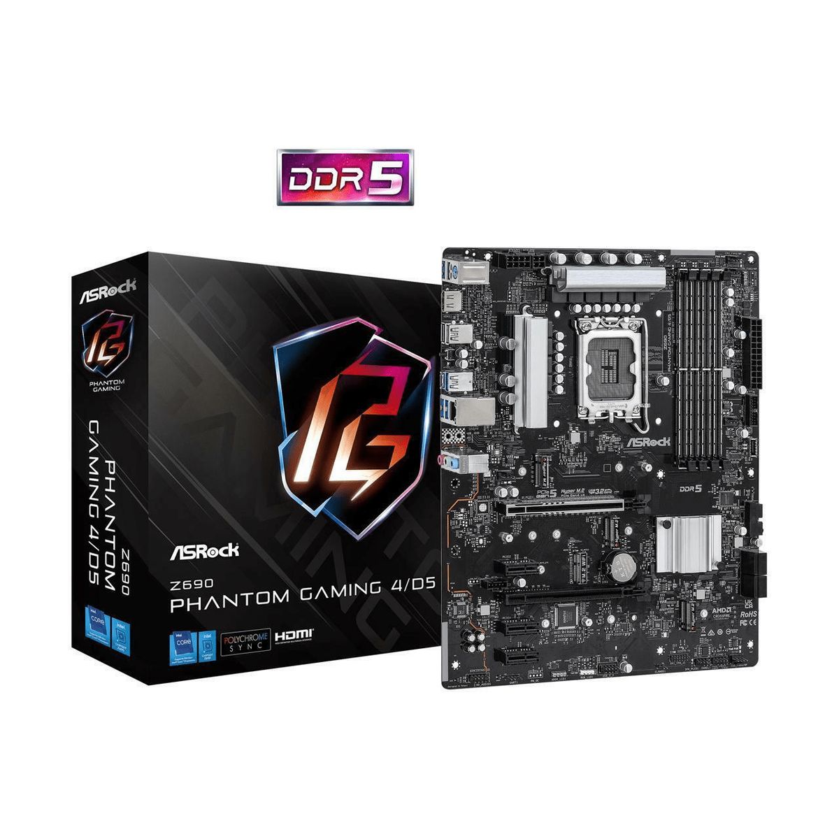 ASRock Z690 Phantom Gaming 4/D5 ATX LGA1700 Intel Z690 - Bundkort