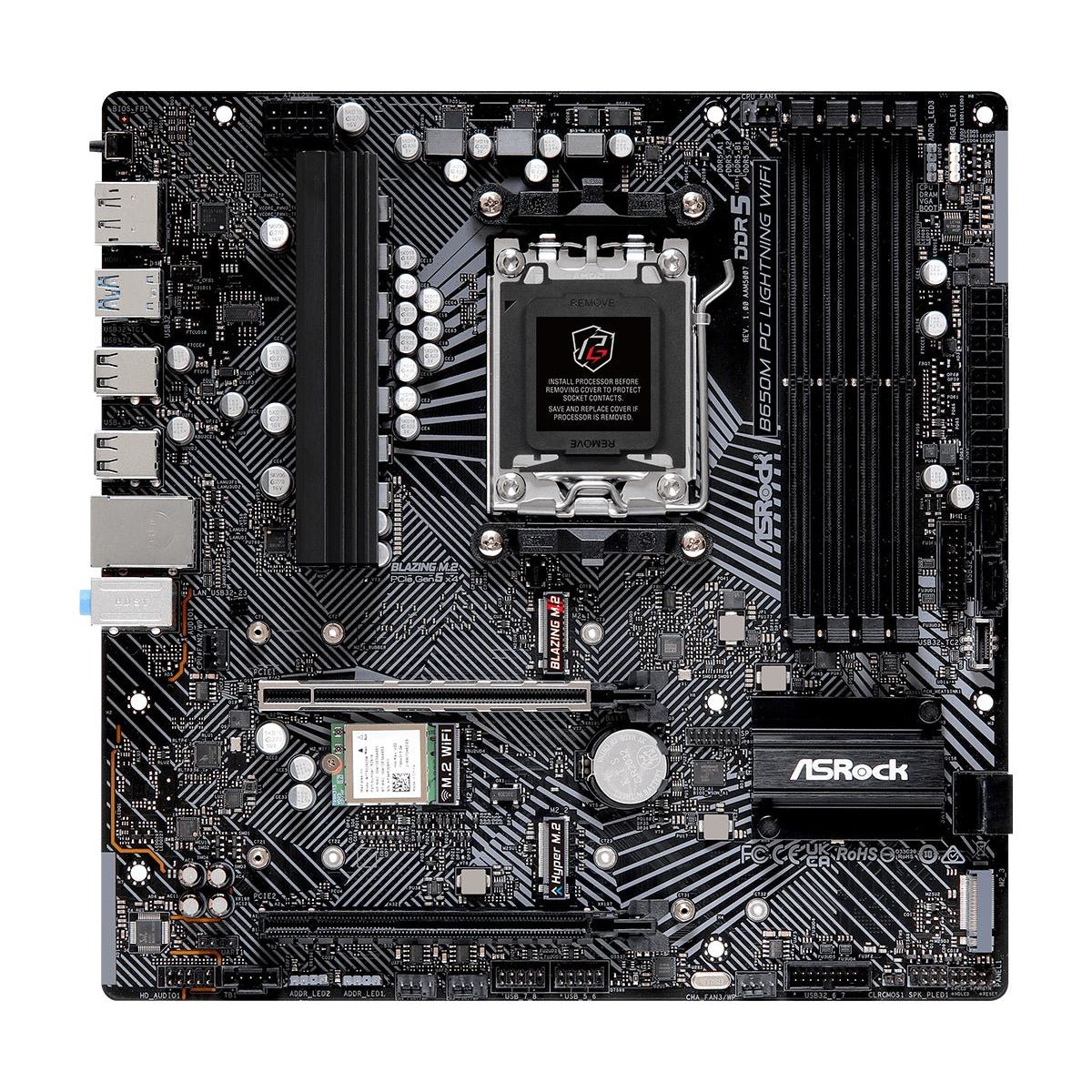 ASRock B650M PG Lightning WiFi - Bundkort Micro ATX AM5 Socket DDR5