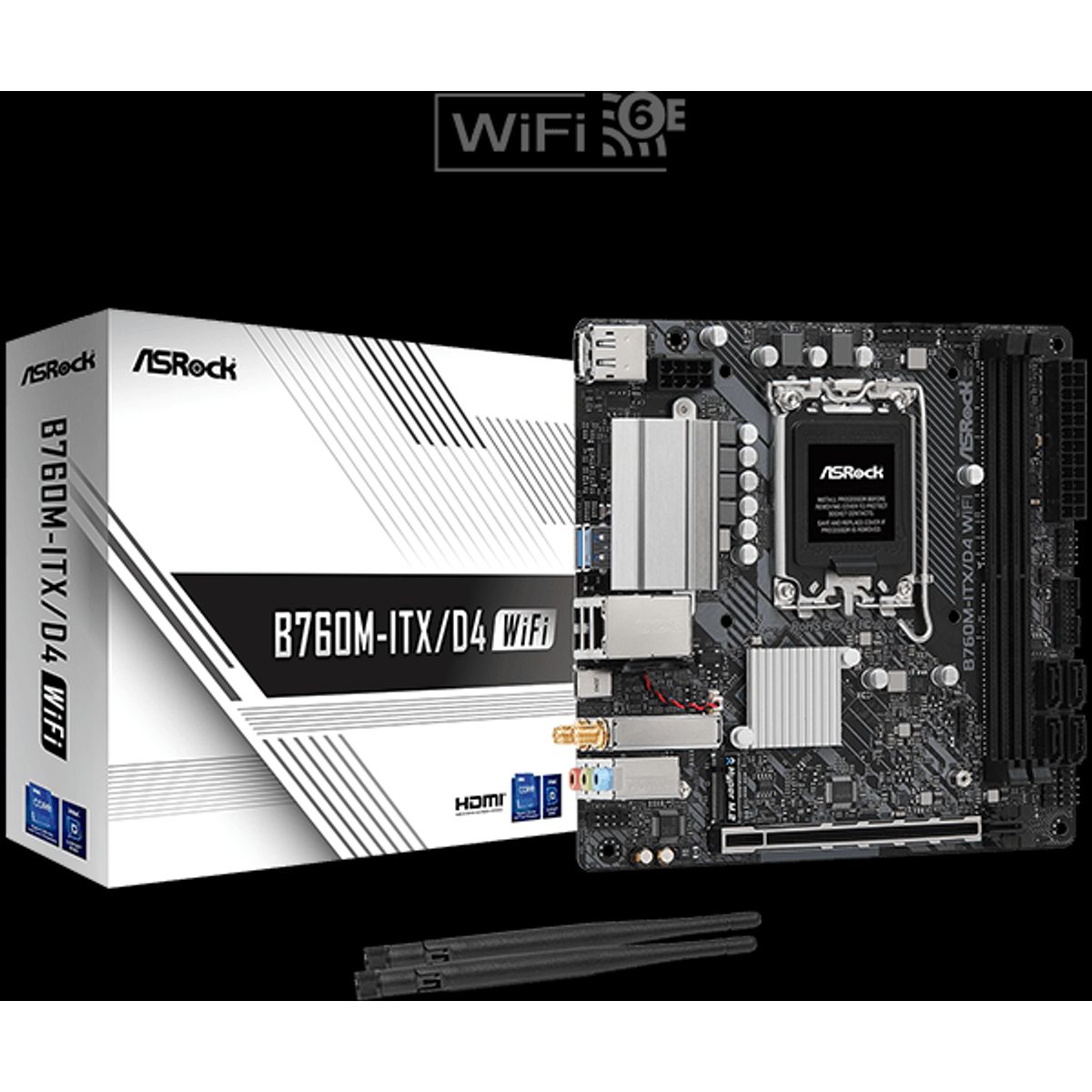 ASRock - B760M-ITX/D4 WIFI - Bundkort