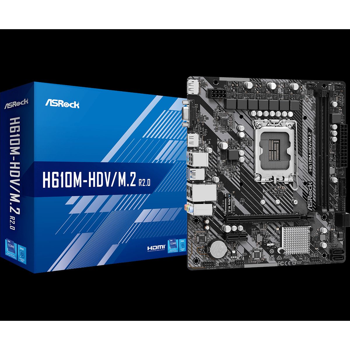 Asrock H610M-HDV/M.2 R2.0 Micro-ATX LGA1700 - Bundkort