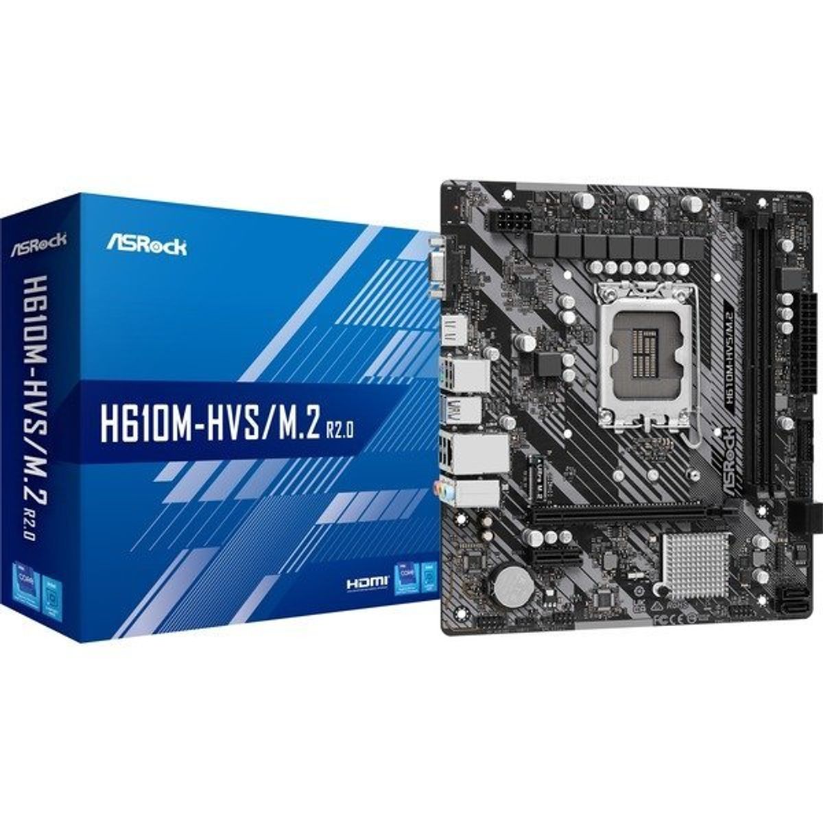 ASRock H610M-HVS/M.2 R2.0 Micro-ATX LGA1700 - BundkortIntel H610