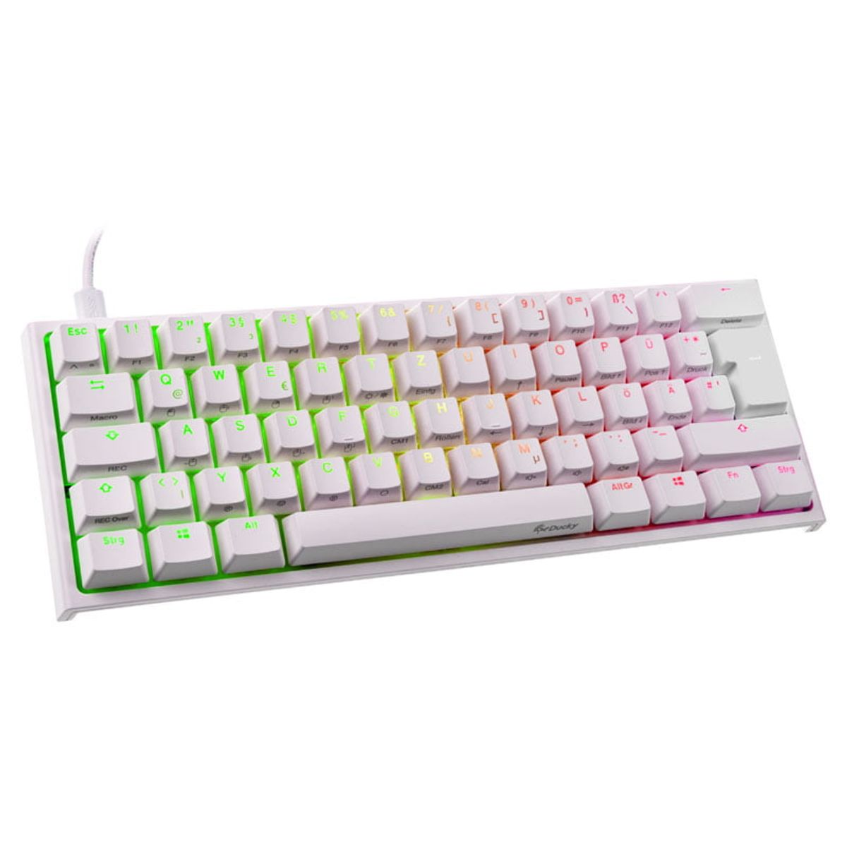 Ducky One 3 - Classic Pure White Nordic - Mini 60% - Cherry Red