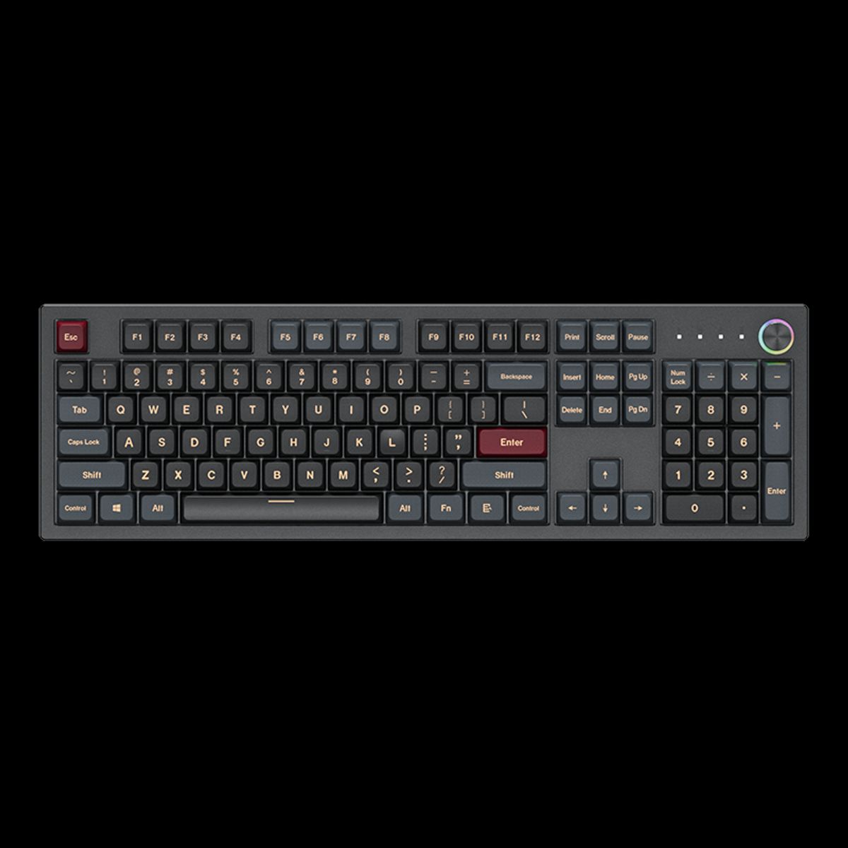 Montech MKey Fullsize Darkness - Gateron G Pro 2.0 Rød - Nordic - Blå/Hvid