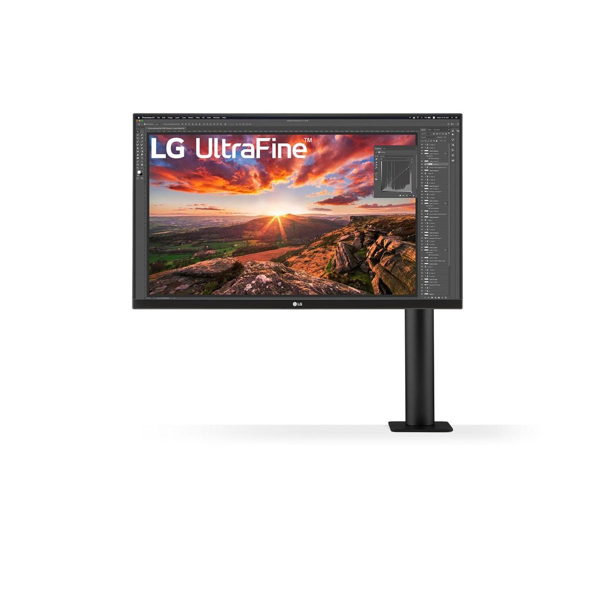 LG UltraFine Ergo 27UN880P-B 27 3840 x 2160 (4K) HDMI DisplayPort USB-C 60Hz Forlæng Træk tilbage Dockingskærm