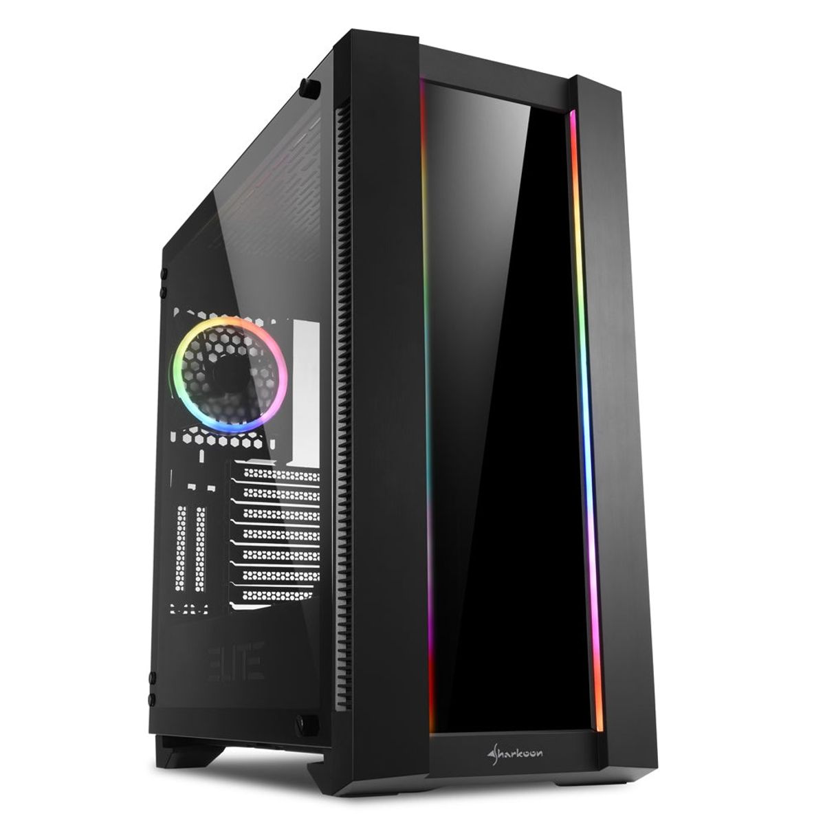 Sharkoon ELITE SHARK CA200G, big-tower case (black, Tempered Glass)