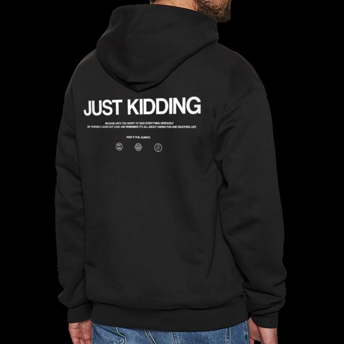 Just Kidding Hoodie - Sort | Medium