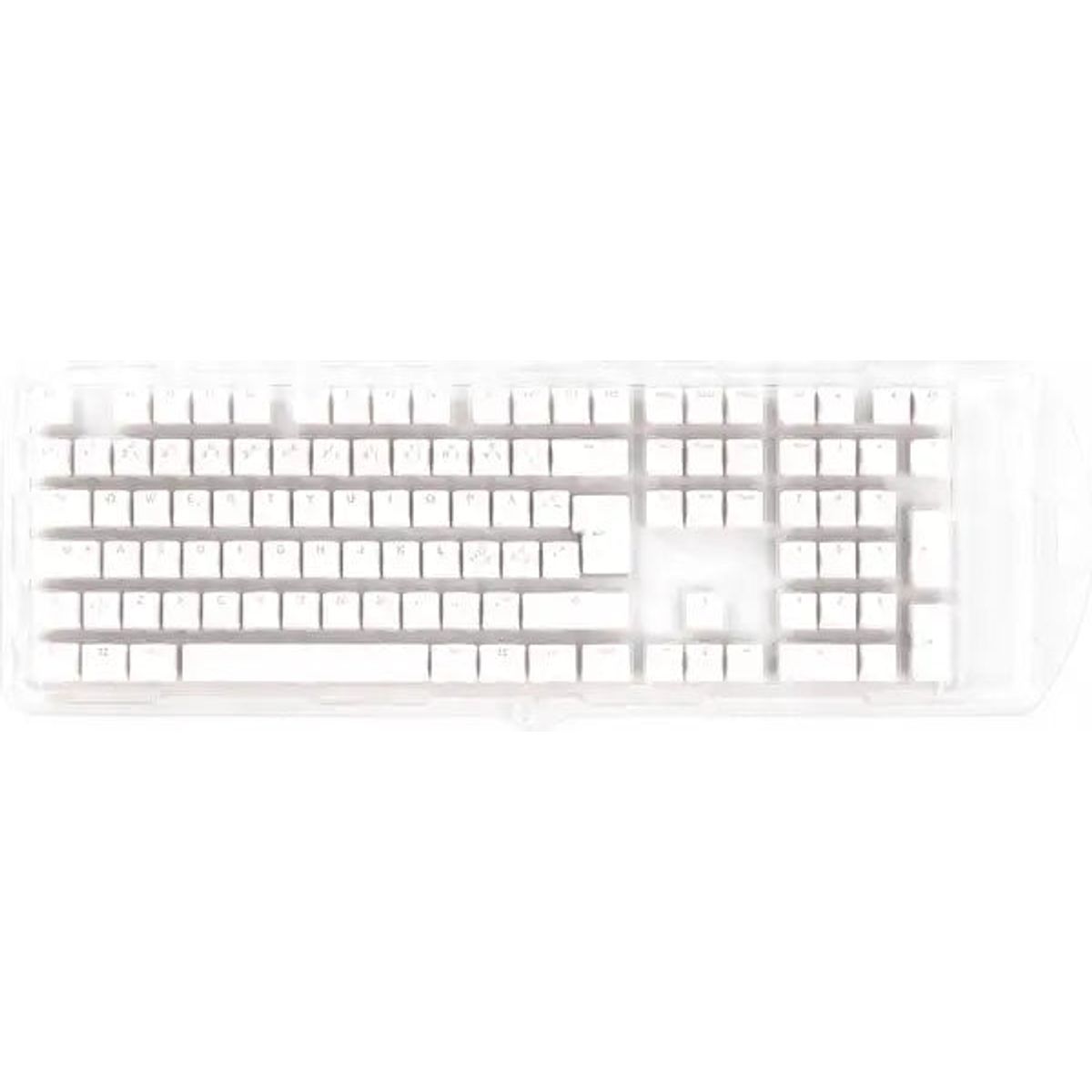 Ducky White - 115 Keycap set - Seamless Double-shot PBT - Nordic Layout