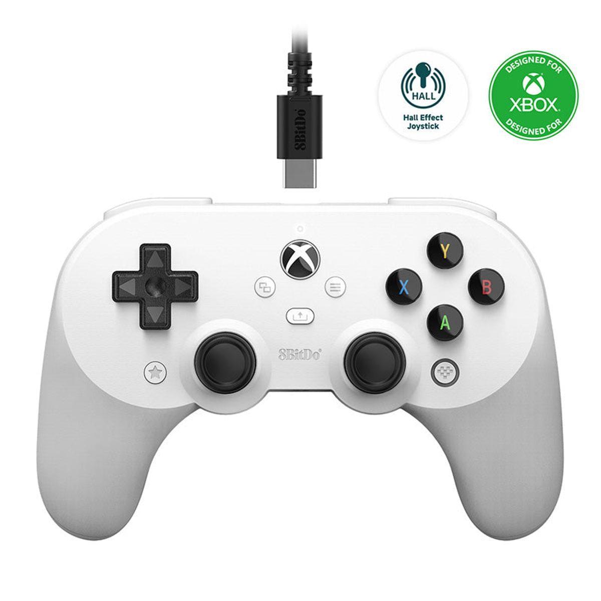 8BitDo Pro 2 Kablet Xbox Gamepad - Hvid