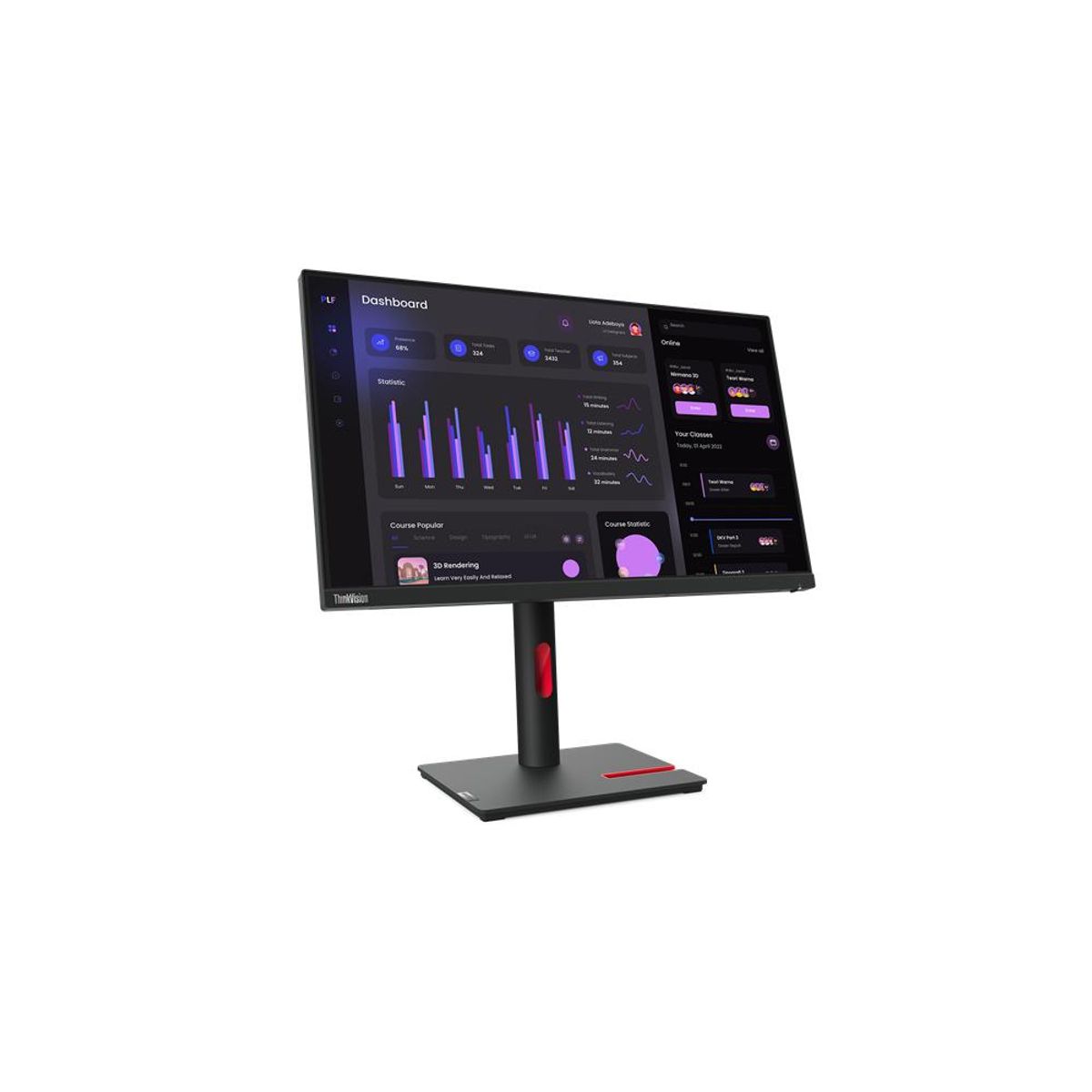 Lenovo ThinkVision T24i-30 23.8 1920 x 1080 (Full HD) VGA HDMI DisplayPort 60Hz Pivot Skærm