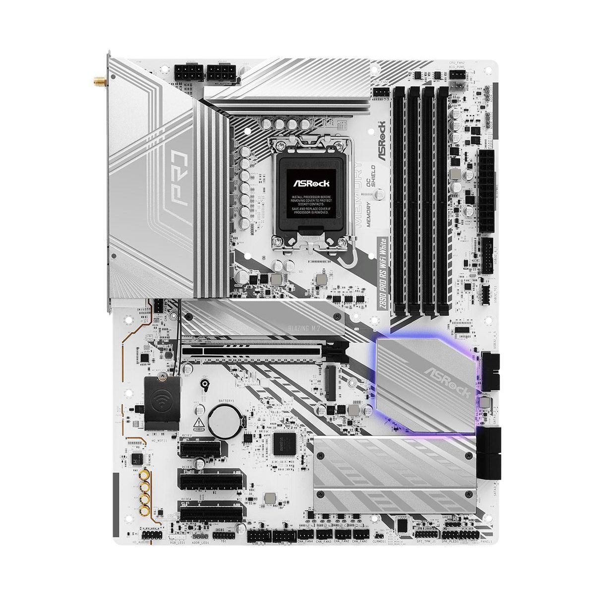 ASRock Z890 Pro RS WIFI White Motherboard ATX LGA-1851 Intel Z890