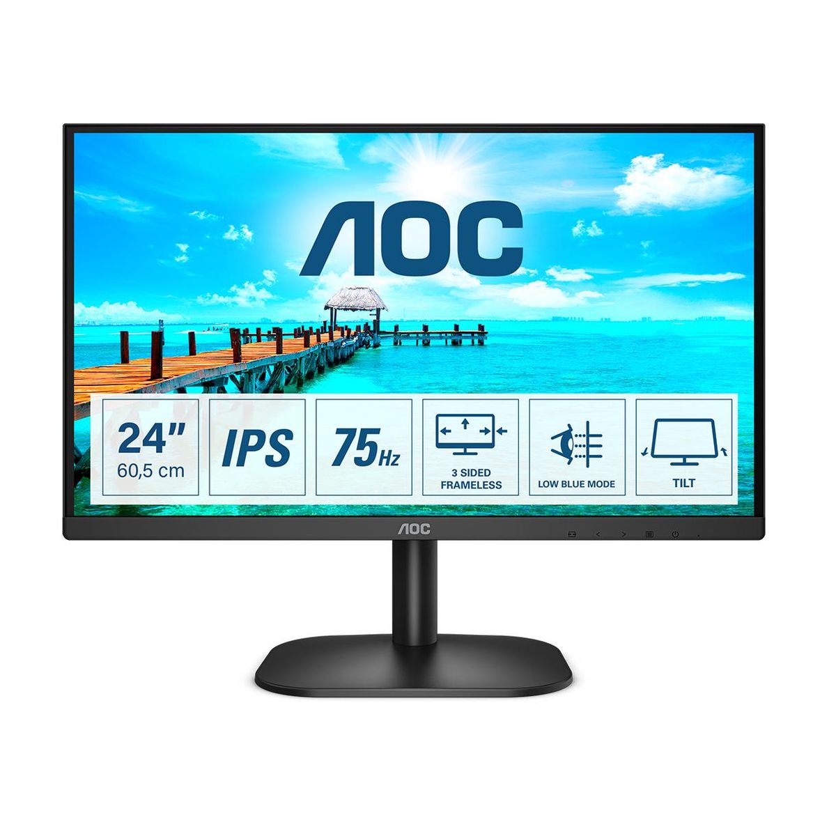 AOC 24B2XH 23.8 1920 x 1080 (Full HD) VGA (HD-15) HDMI 75Hz