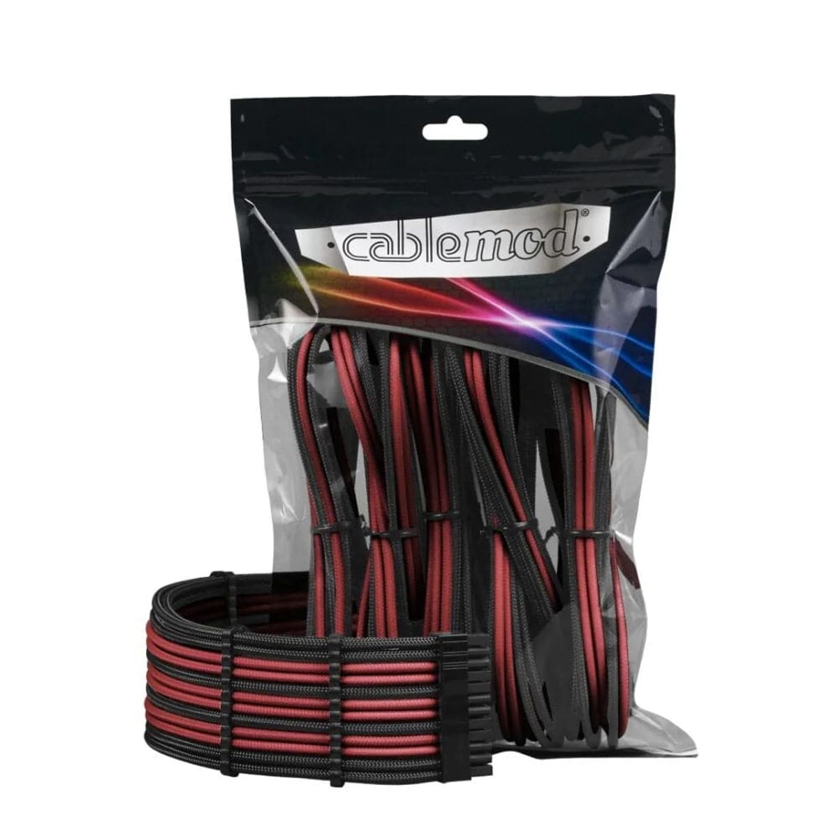 CableMod PRO ModMesh Cable Extension Kit - Sort/blod rød