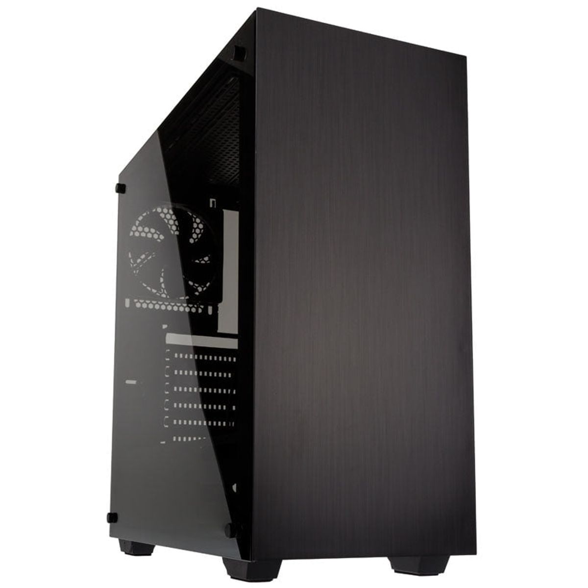 Kolink Stronghold Midi-Tower, Tempered Glass - Black Window