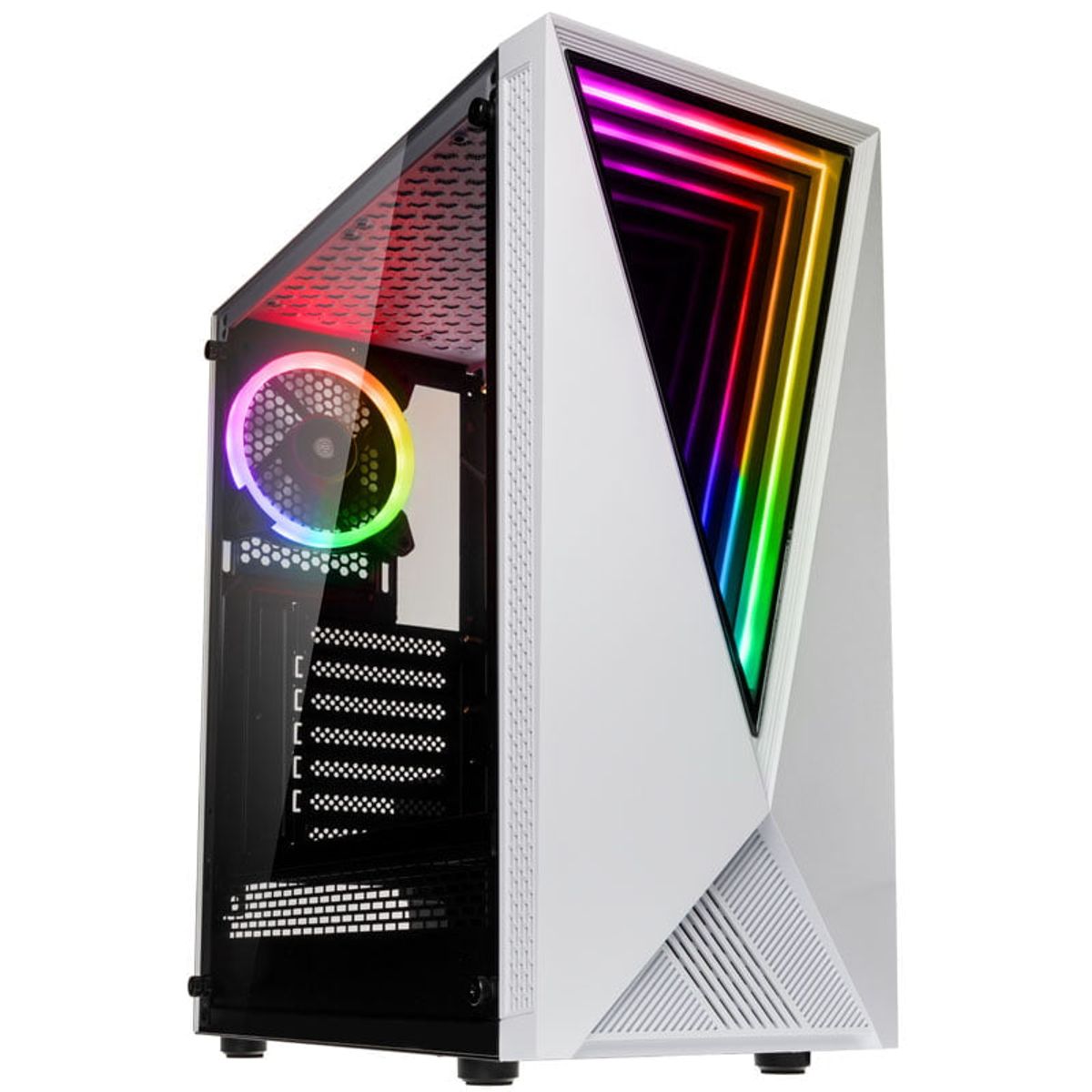 Kolink Void RGB Midi Tower - White, Window