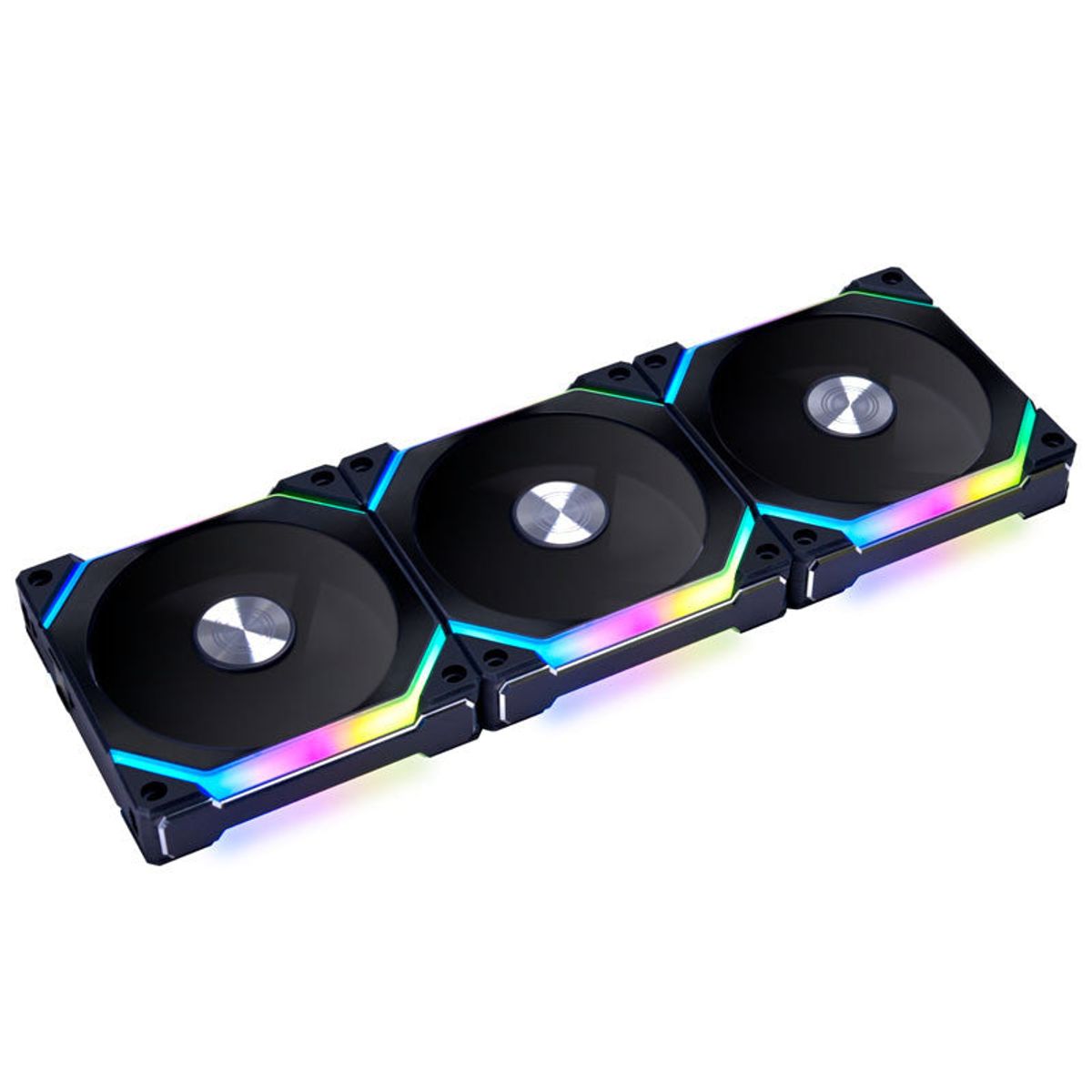 Lian Li UNI FAN SL V2 120 RGB PWM Fan 3 Pack, Black - 120 mm, 28mm frame