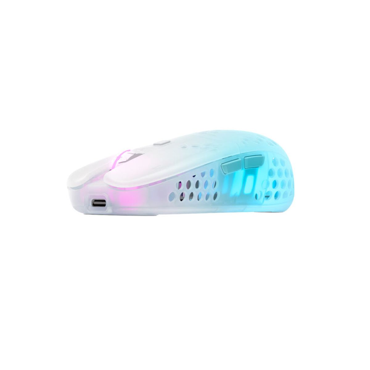 Xtrfy MZ1 Trådløs RGB Rail Gaming Mus, Hvid Transparent