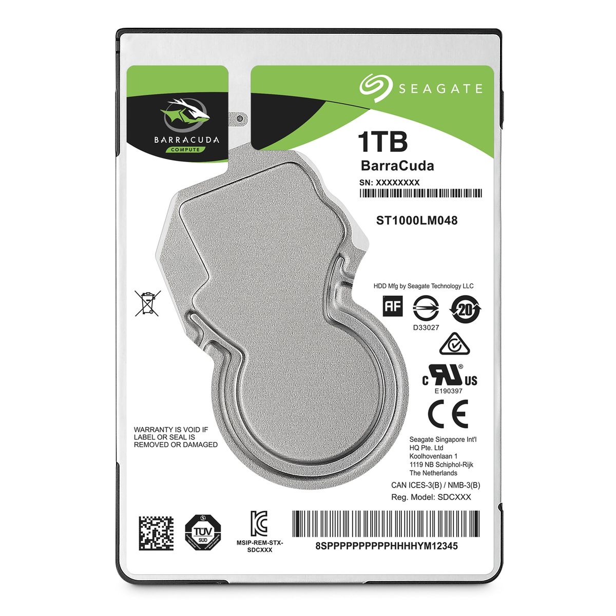 Seagate Guardian BarraCuda Harddisk ST1000LM048 1TB 2.5 SATA-600 5400rpm