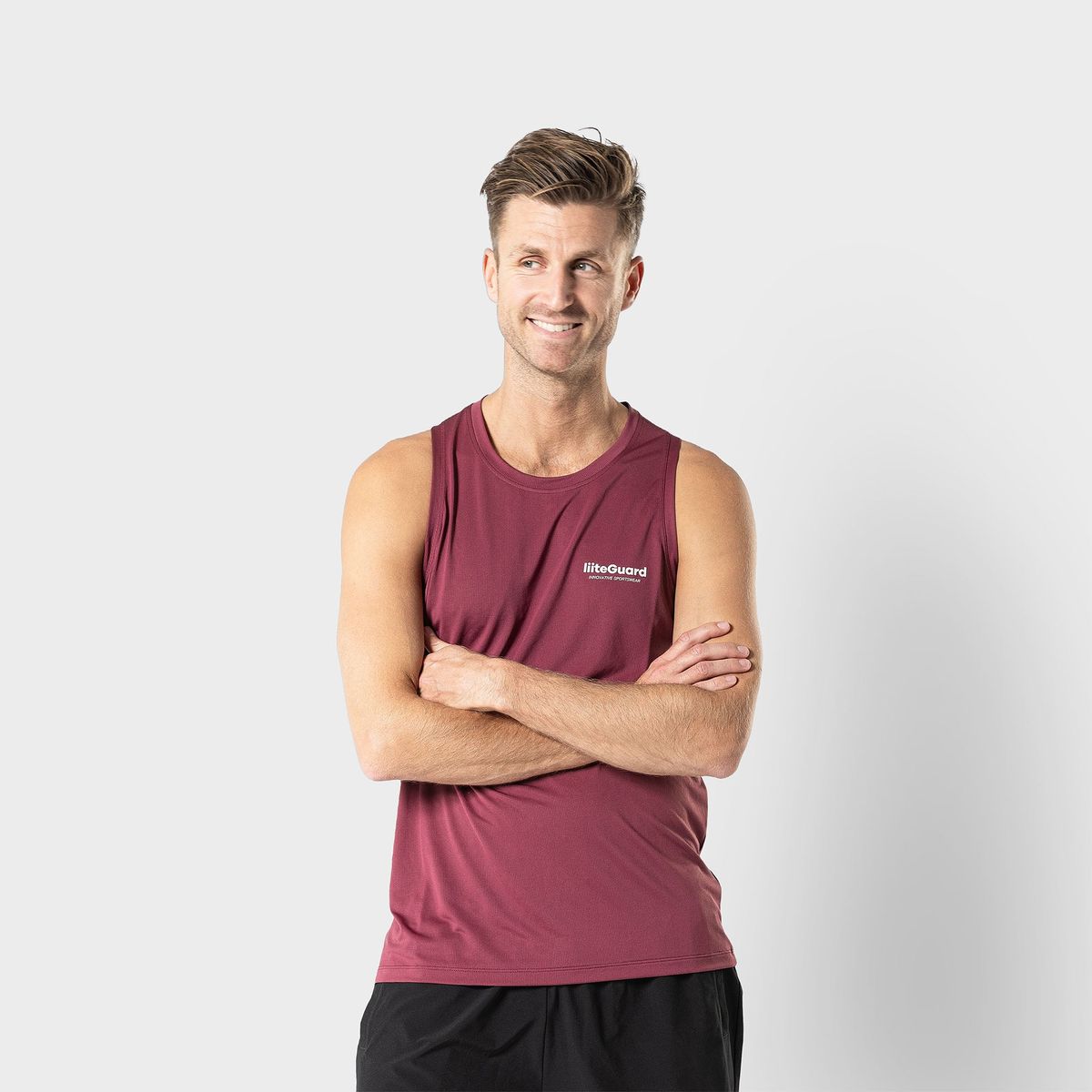 Singlet | Bordeaux | Str. S | Mænd liiteGuard