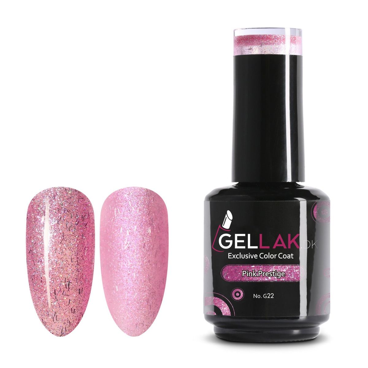 Gel Neglelak Lyserød | 15 ml | Pink Prestige No. G22 | Gellak.dk