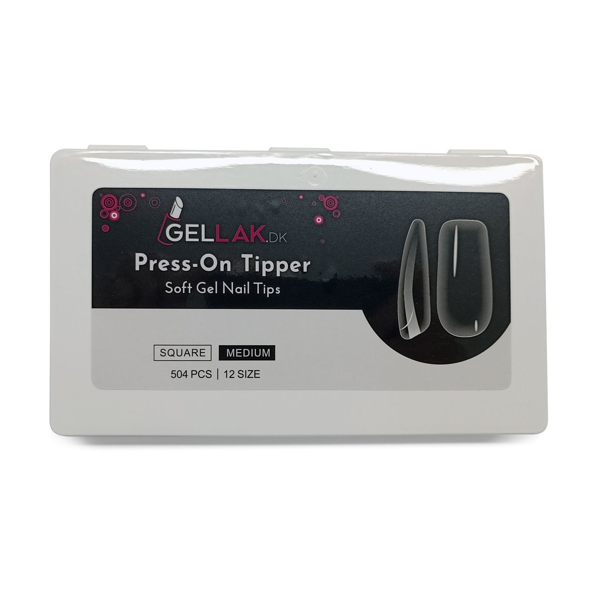 Press-On Tipper | Square Medium | Soft Gel Tips | Gelly Nail Tips