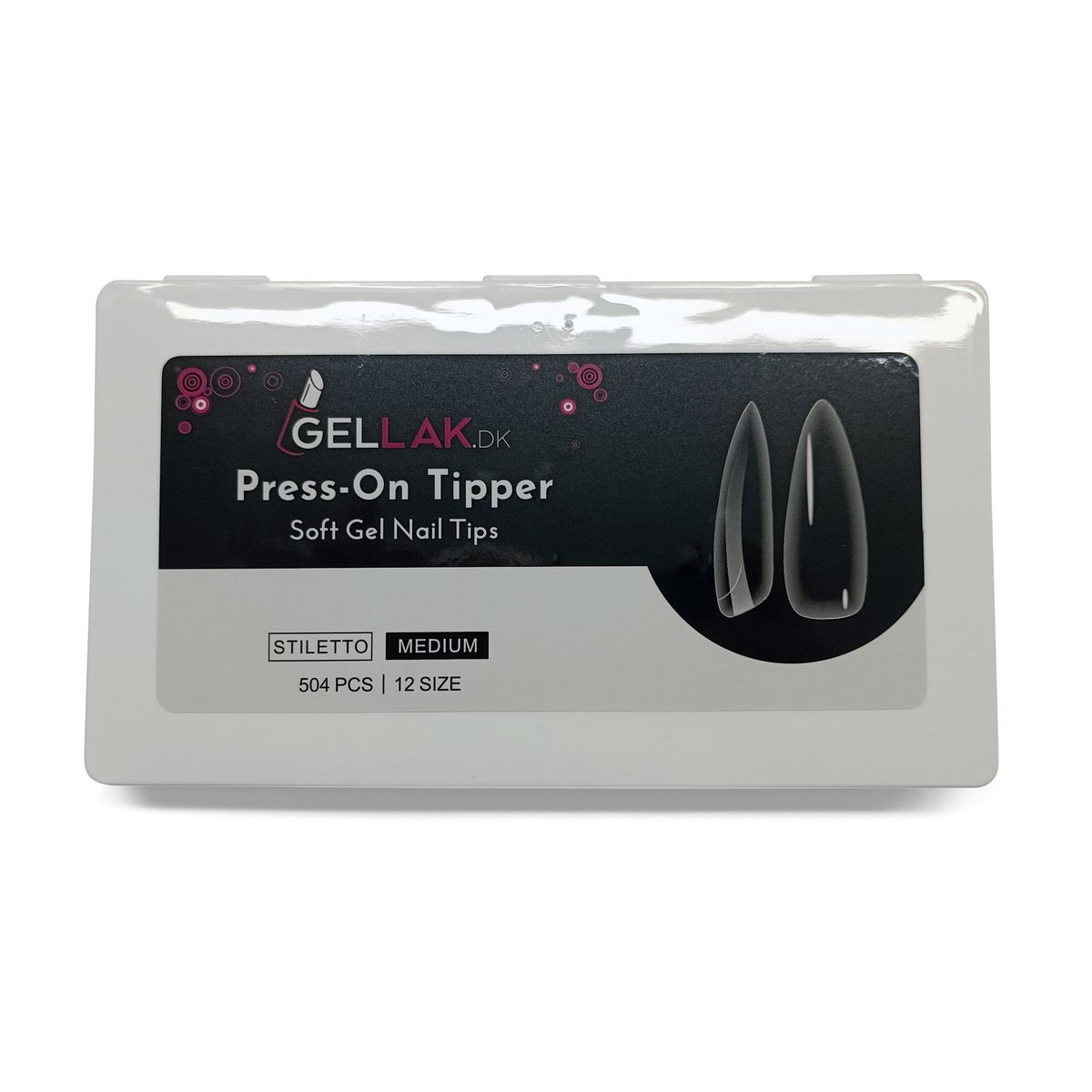 Press-On Tipper | Stiletto Medium | Soft Gel Tips | Gelly Nail Tips